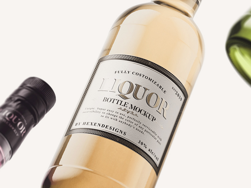 Liquor Bottle Mockup PSD - Smashmockup