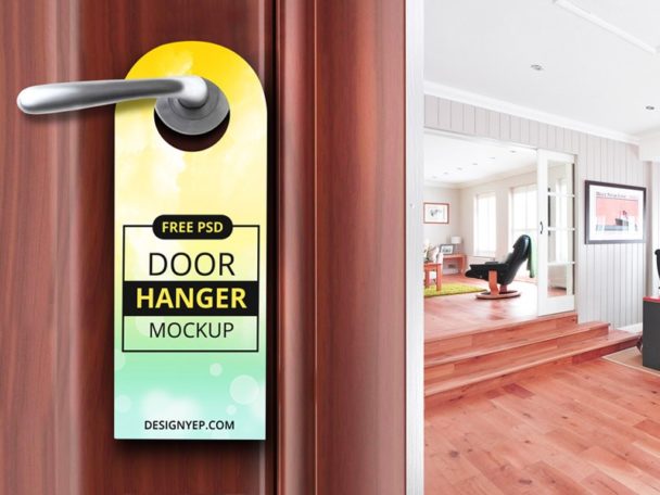 Download Door Hanger Mockup PSD - Free Download
