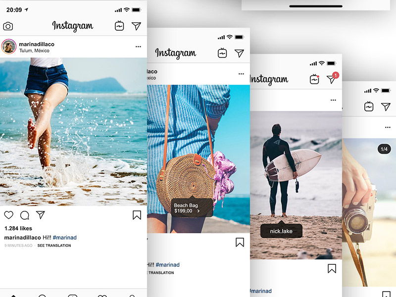 Instagram Feed and Profile Mockup - Smashmockup