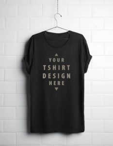 Download Black Hanging T-Shirt Mockup PSD - Smashmockup