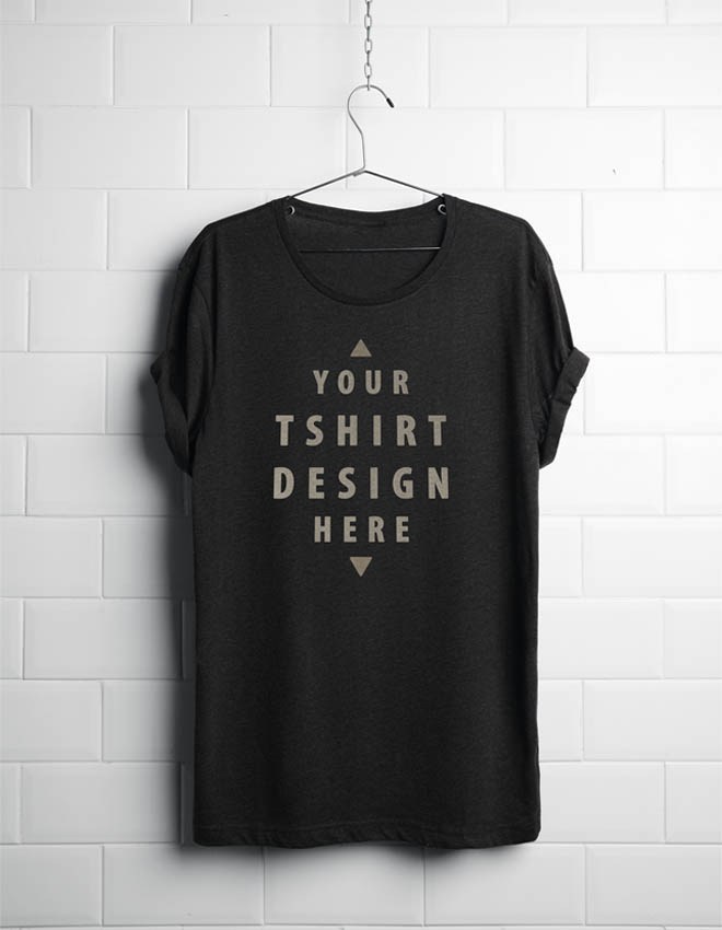 Download Black Hanging T-Shirt Mockup PSD - Smashmockup