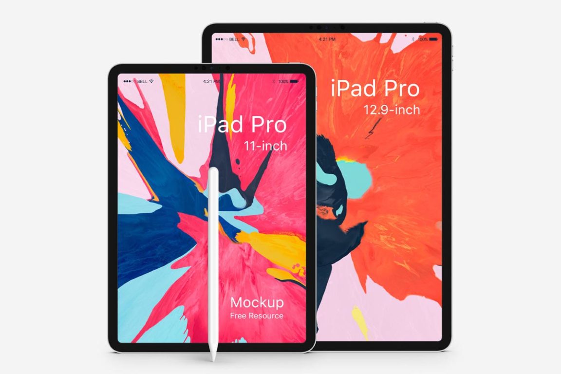 Download 10.5 and 12.9 inch iPad Pro Mockup - Free Download