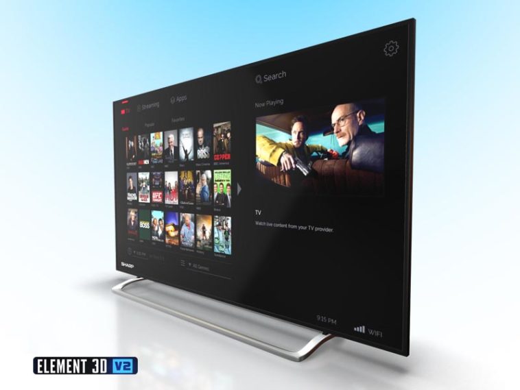 Download After Effects Element 3D and Smart TV Mockup - Free Download