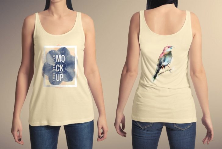 Download Female Tank Top Mockup PSD - Smashmockup