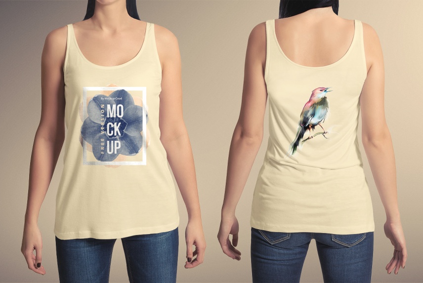 Download Female Tank Top Mockup PSD - Free Download