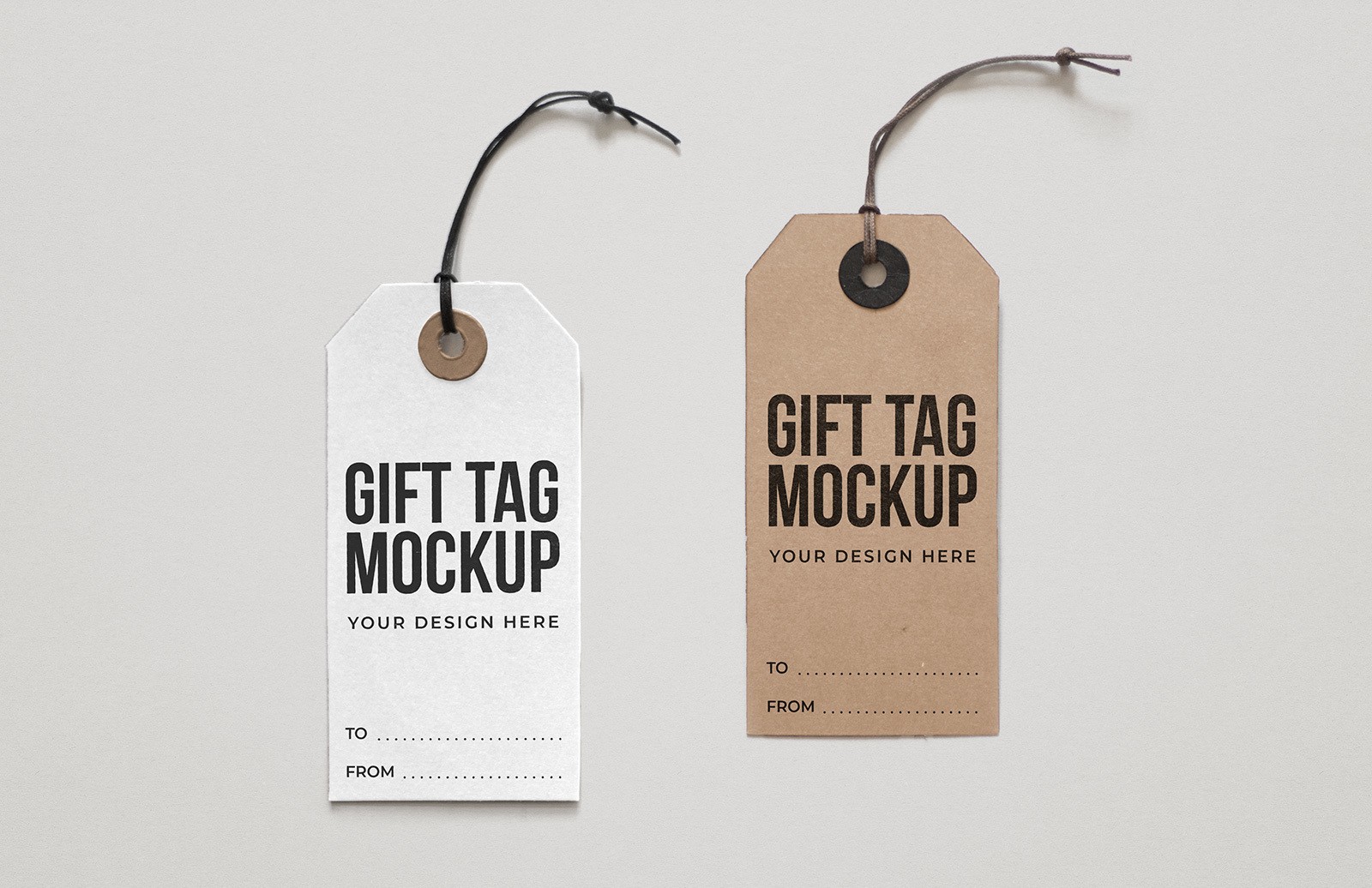 Gift tag mockup