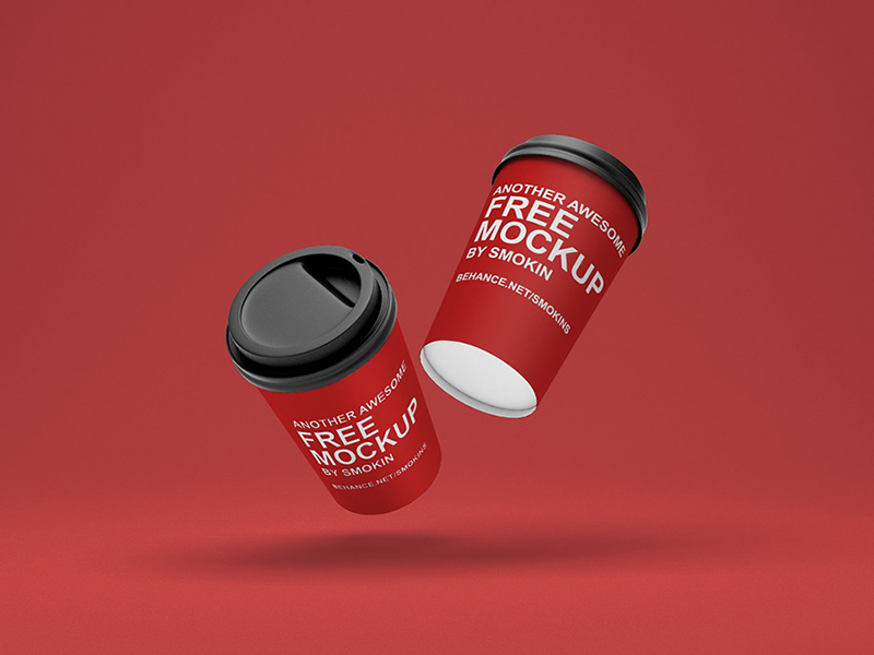 Download Gravity Paper Cup Mockup Free Download PSD Mockup Templates
