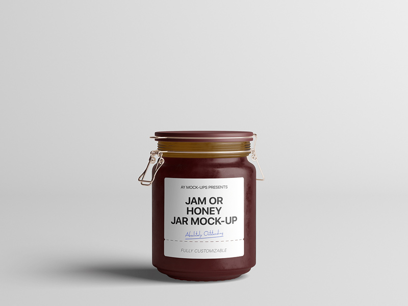 Download Honey or Jam Jar Mockup - Free Download