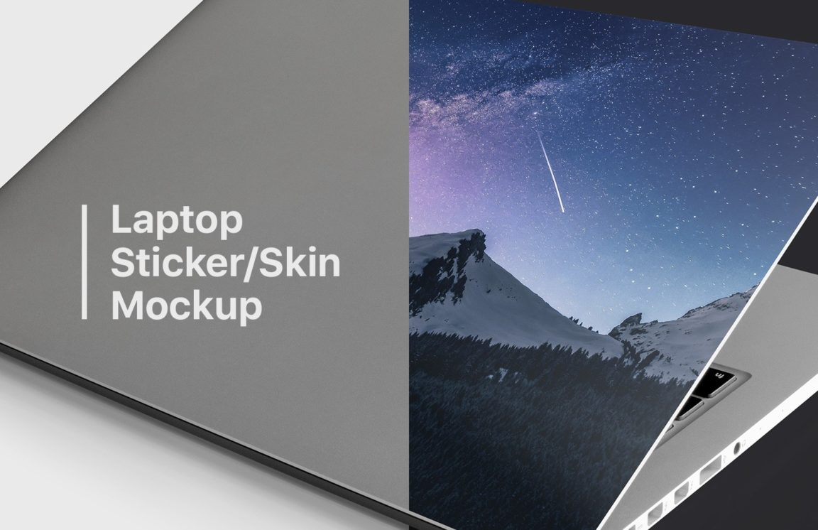 Download Laptop Sticker Mockup - Free Download
