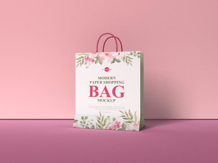 Download Modern Paper Shopping Bag Mockup - Free Download