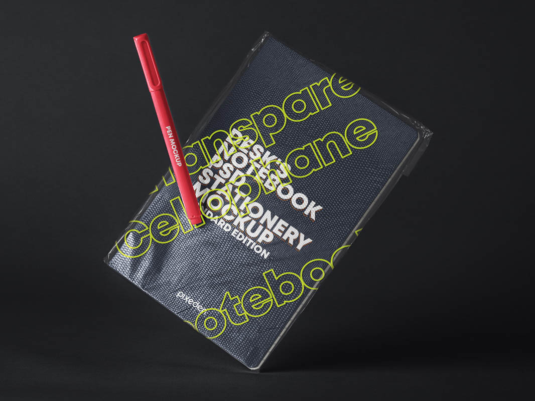 Download Notebook Transparent Cover Mockup - Smashmockup