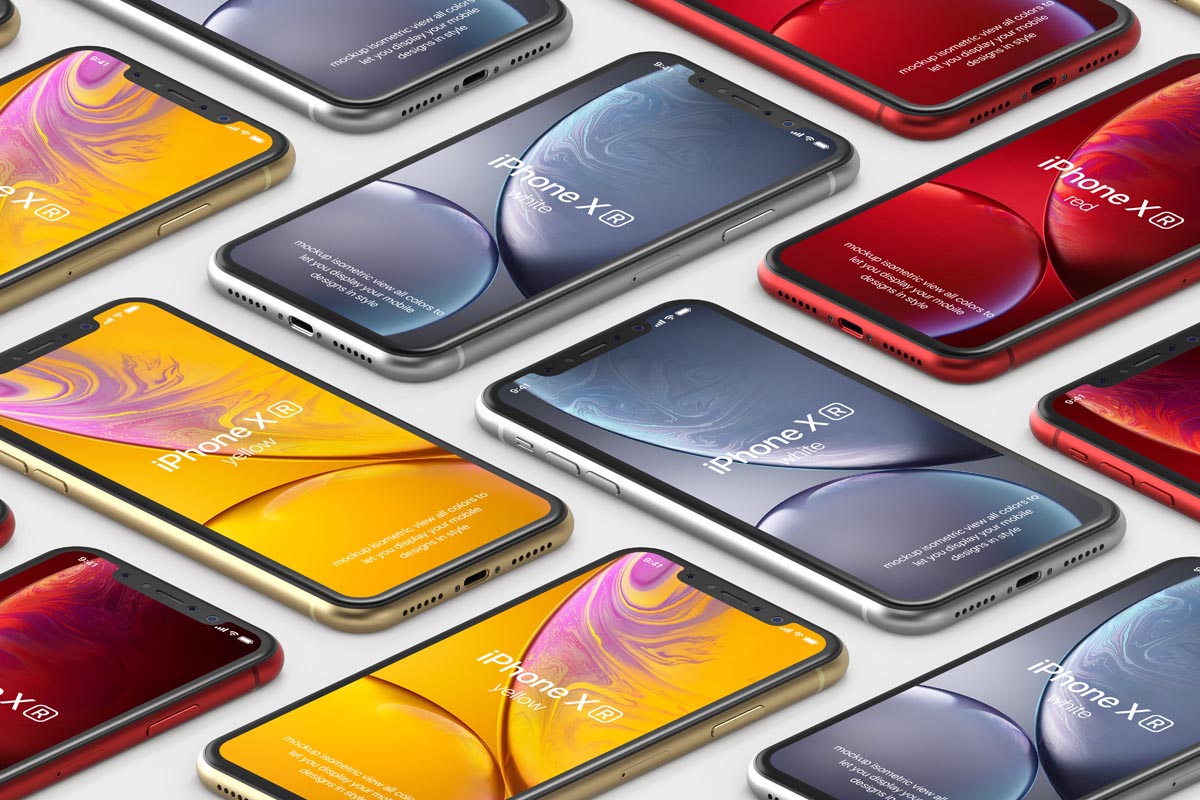 PSD iPhone XR Mockup - Free Download