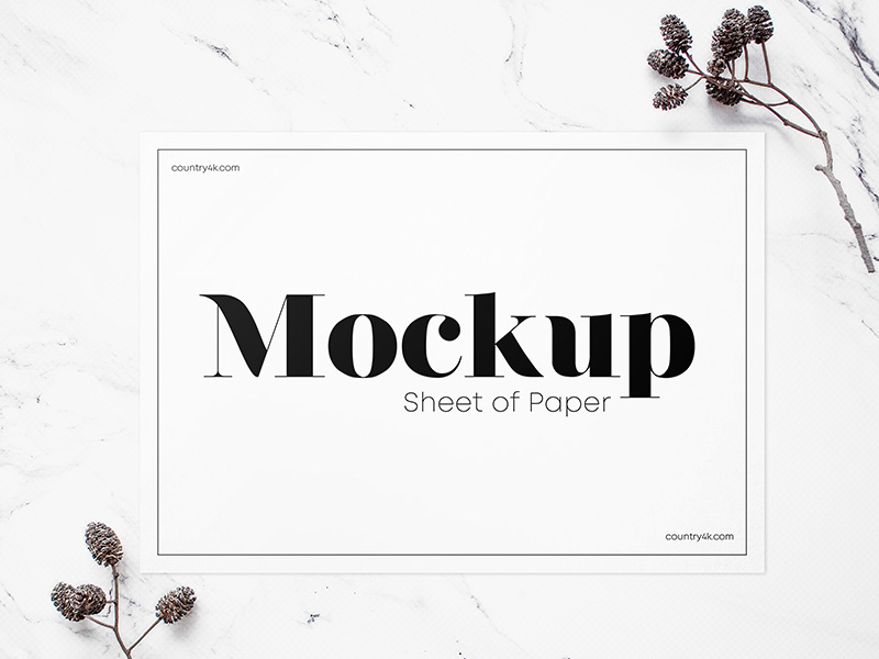 Download Sheet of Paper PSD Mockup - Smashmockup