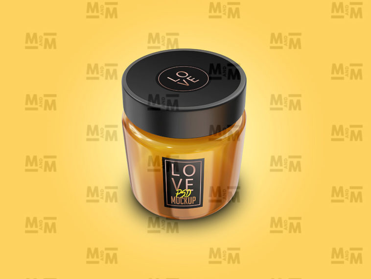 Download Beautiful Amber Cream Jar Mockup Free Download PSD Mockup Templates