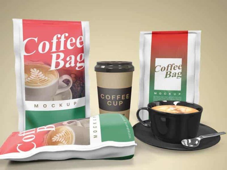 Download Simple Coffee Bag Mockup Set - Free Download