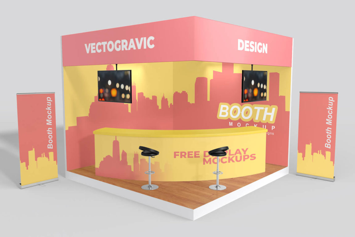 Download Booth Display Mockup - Free Download