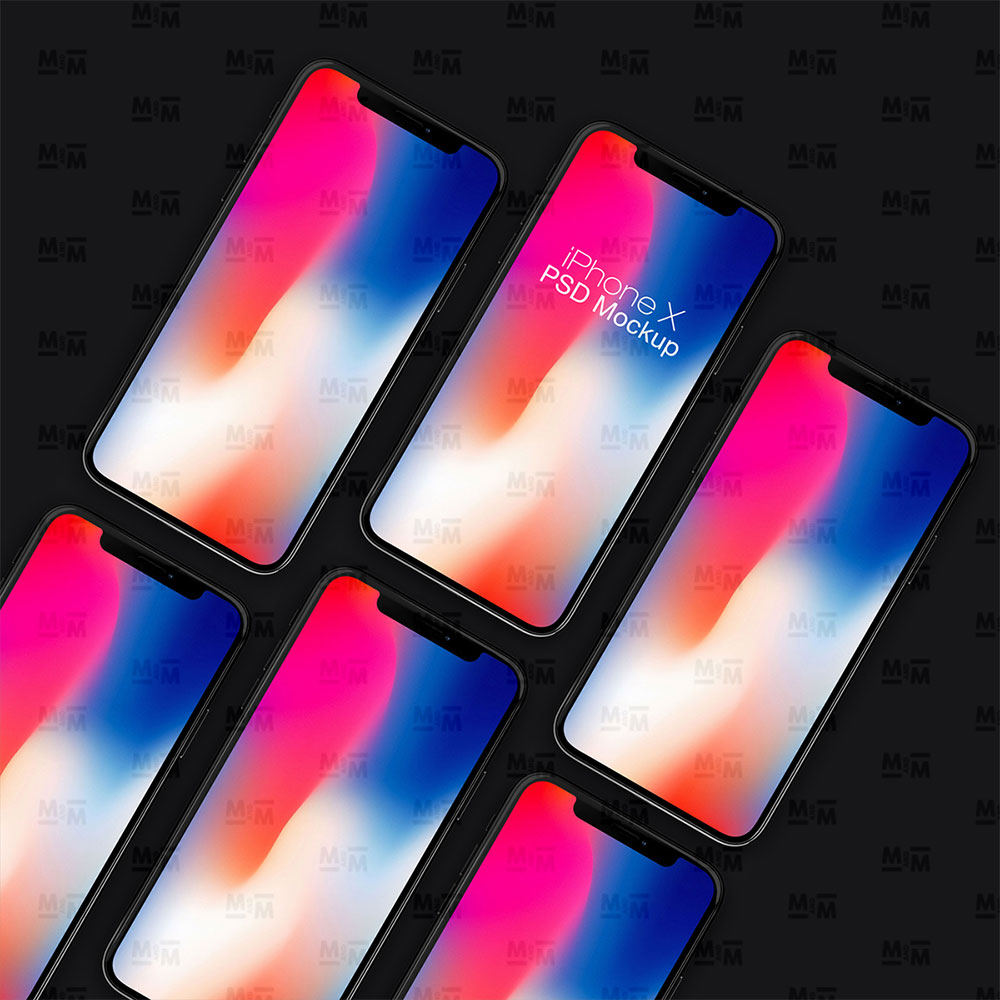 Download iPhone X Collection PSD Mockup - Free Download
