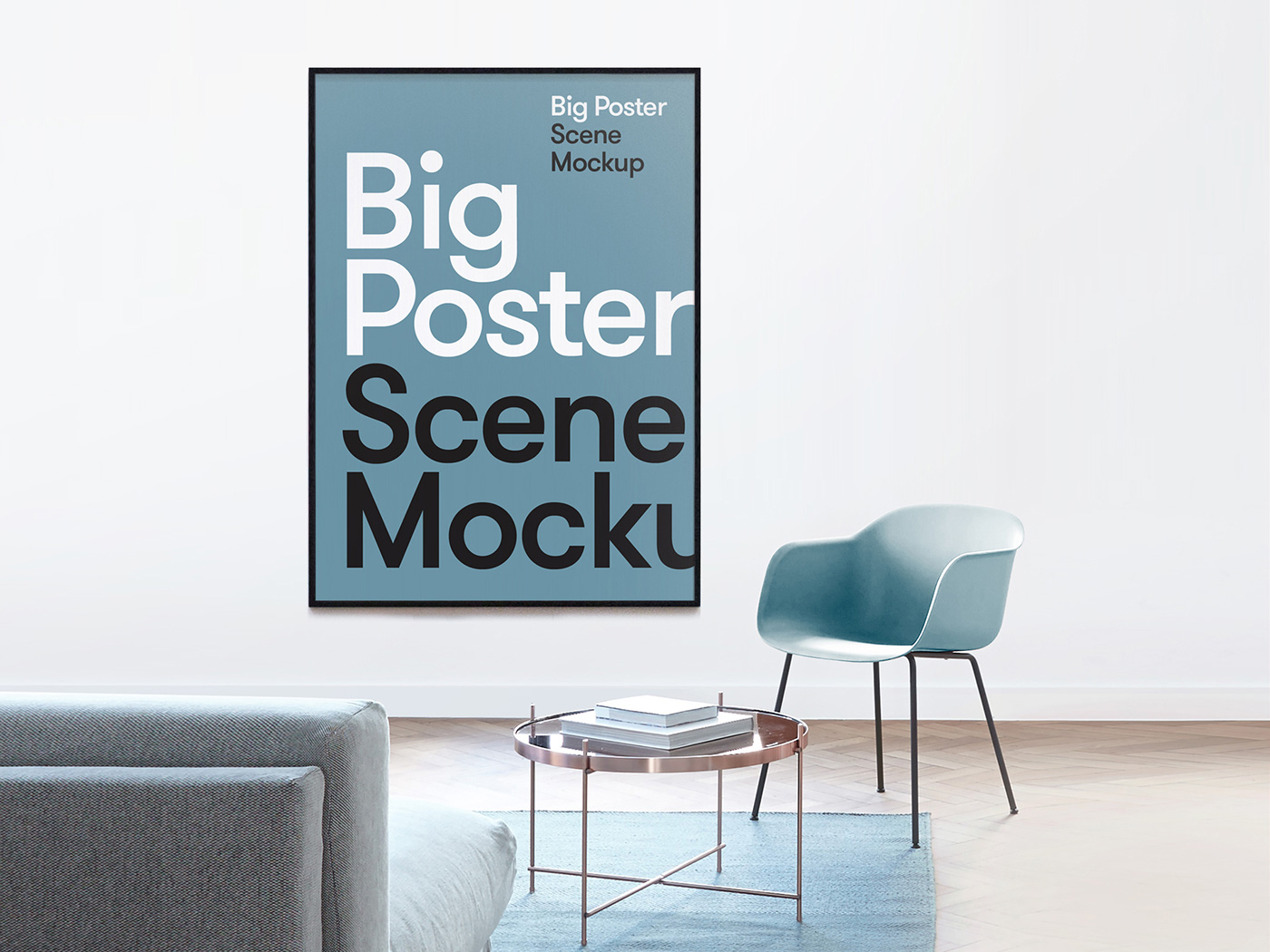 Download Big Poster Scene Mockup - Free Download