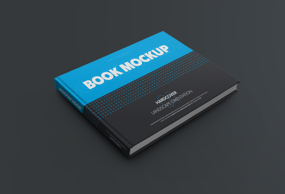 Landscape Book Hardcover Mockup - Smashmockup