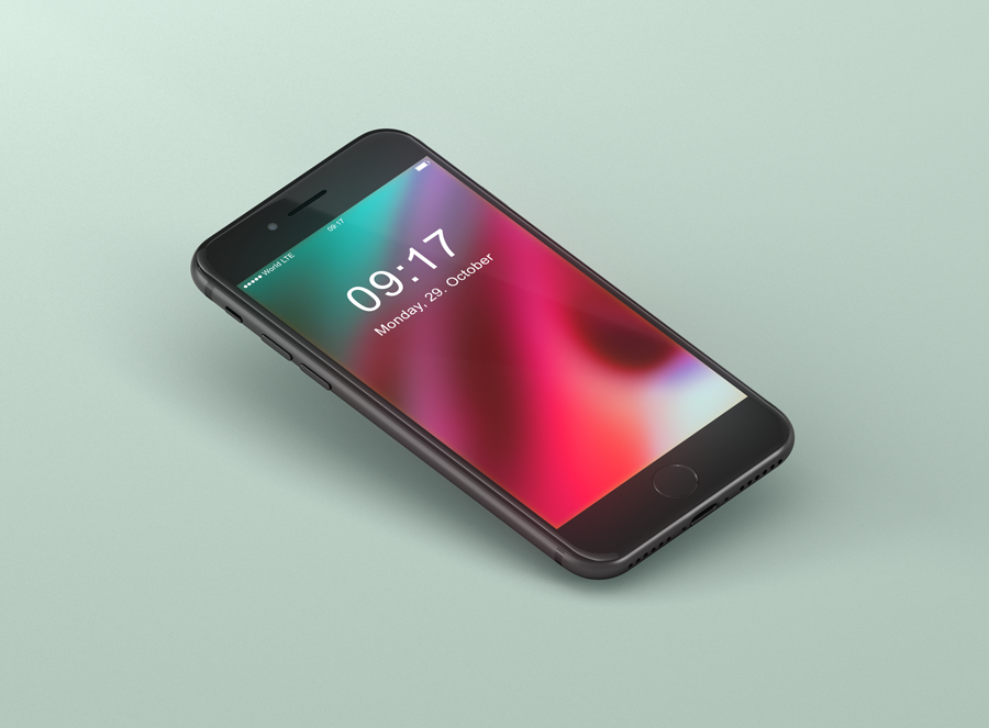 iPhone 8 Mockup in Simple Look - Smashmockup