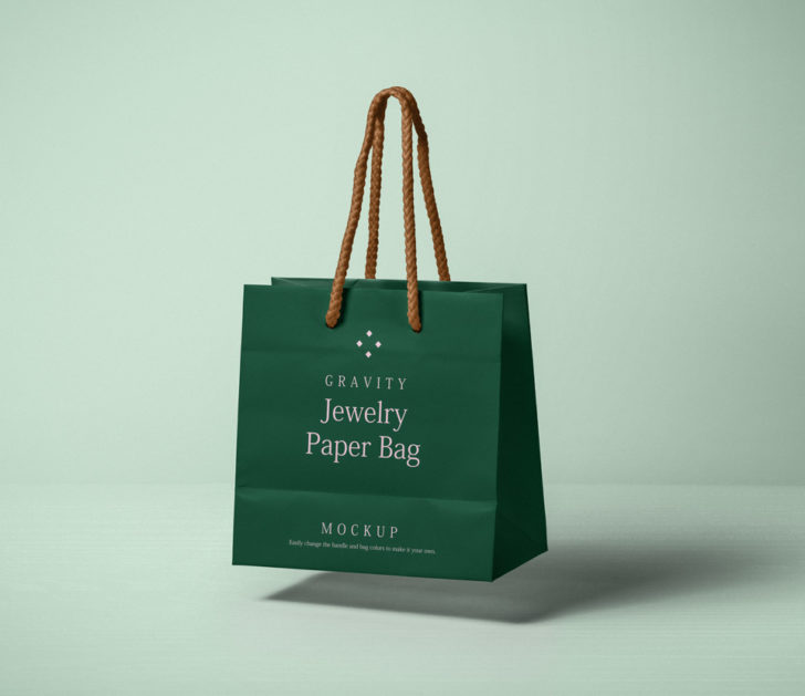 Download Gravity Jewelry Paper Bag Mockup - Free Download