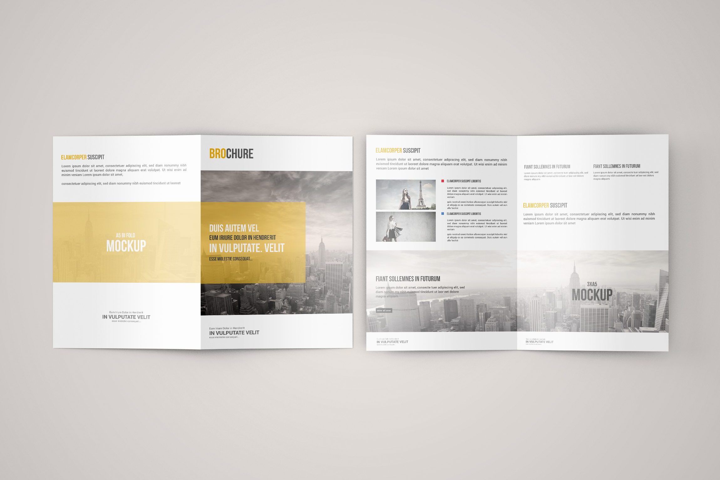 Download A5 Bi-Fold Brochure Mockup - Free Download