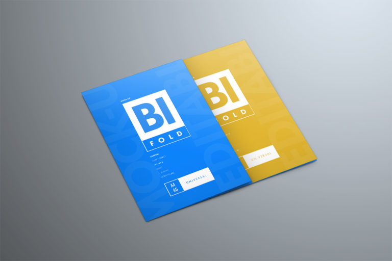 Bi Fold Brochure MockUp  for A4 and A5  Format  Smashmockup