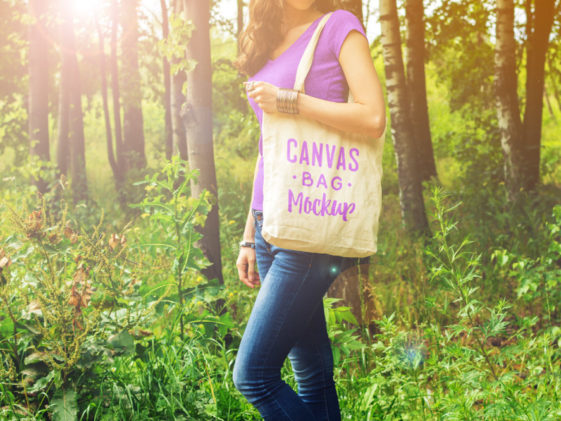 Download PSD Canvas Tote Bag Mockup - Free Download