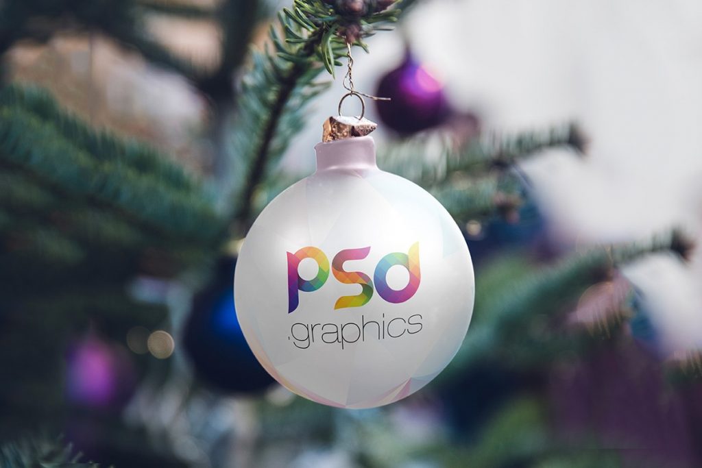 christmas ball mockup