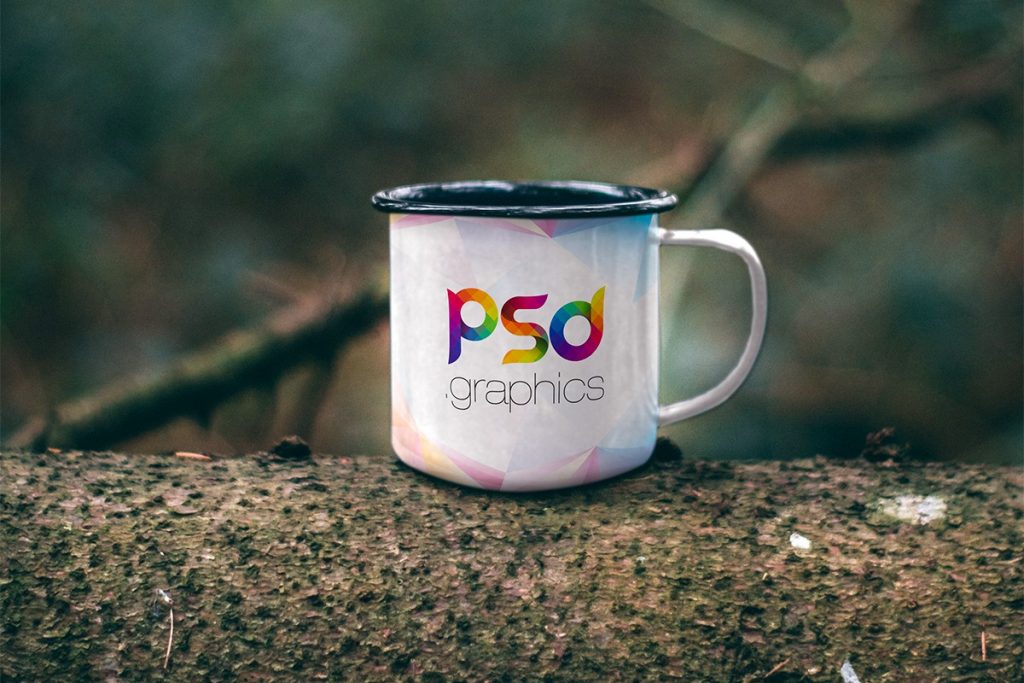 Download Enamel Mug Mockup Psd On Outdoor Smashmockup