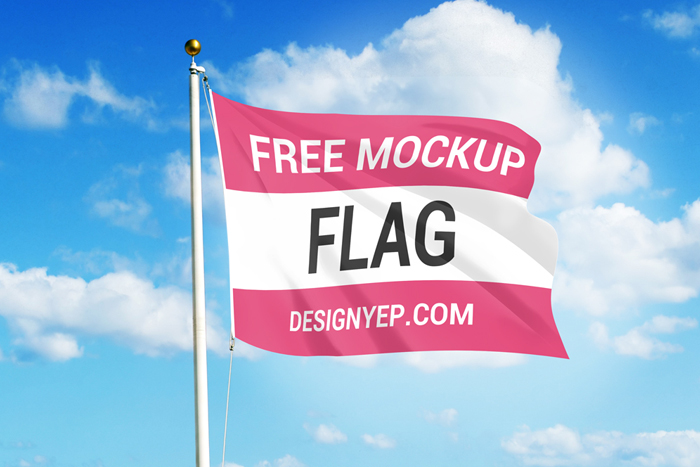 Download Stunning Flag Mockup PSD - Free Download