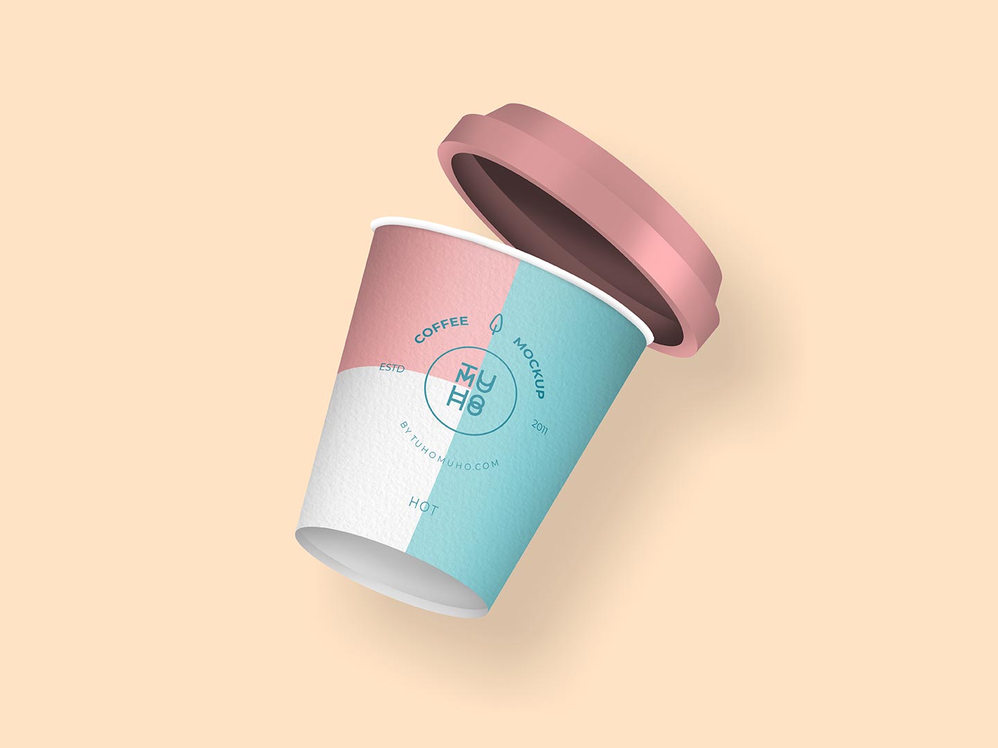 Floating Coffee Cup Mockup