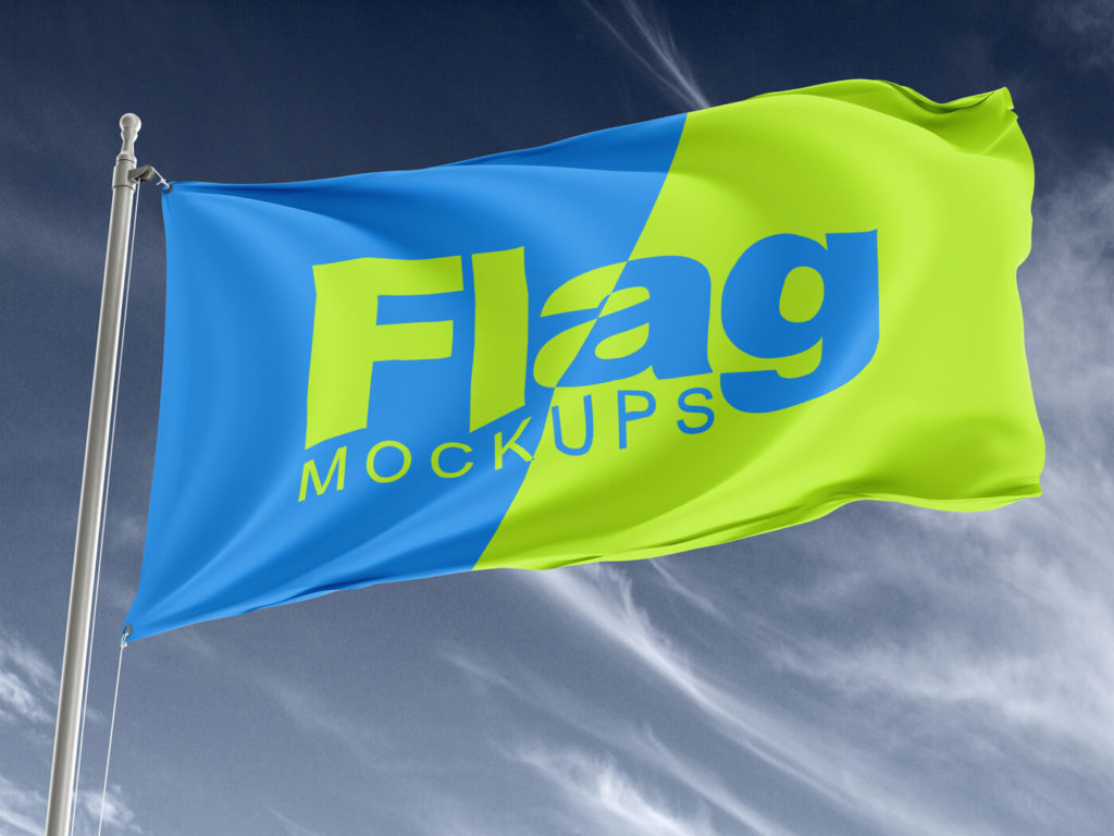 Download Free Flag Mockup PSD - Smashmockup