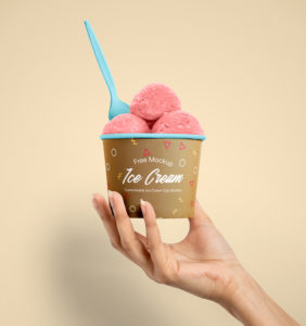 Download Ice Cream Cup Mockup with Scoop - Free Download