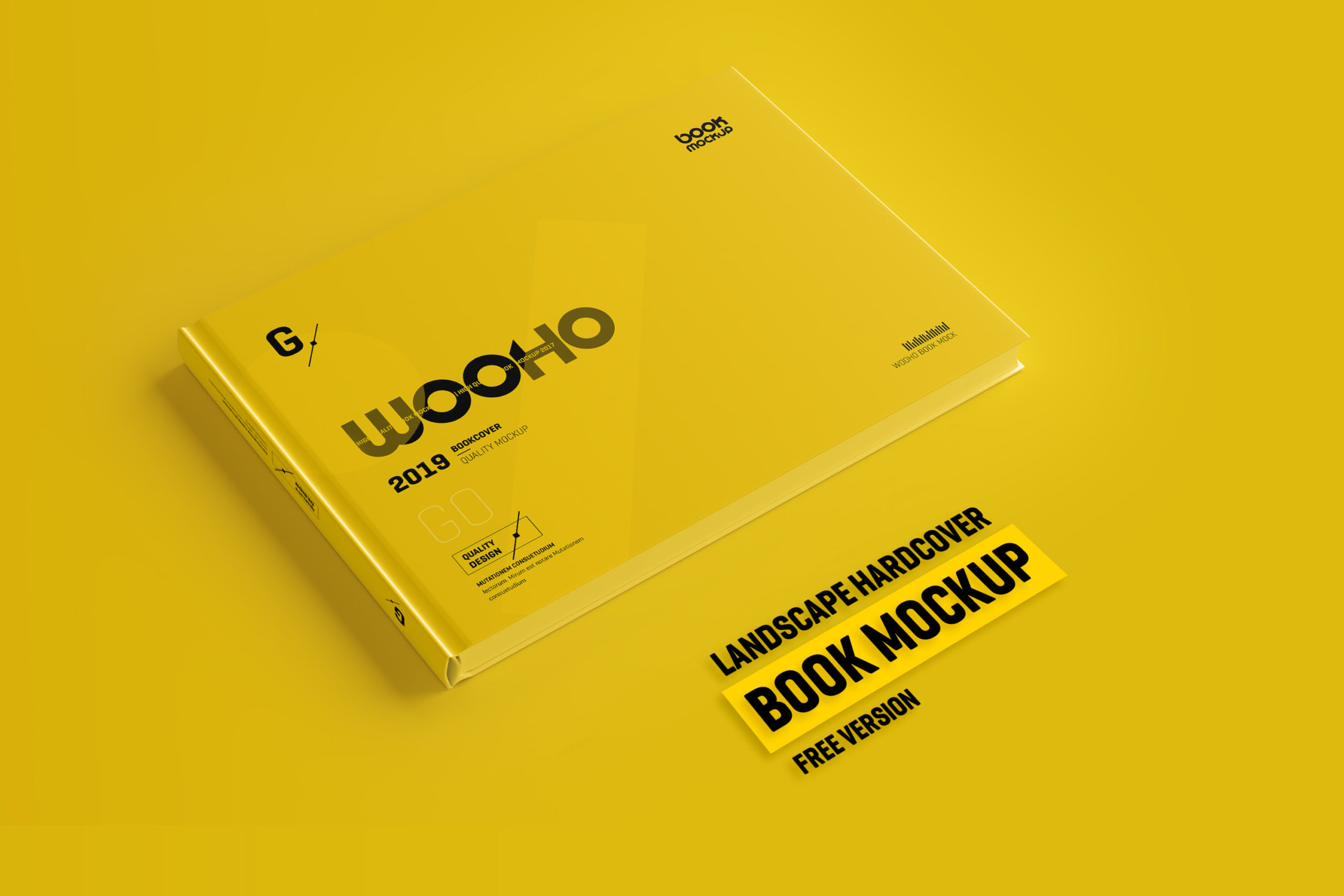 Download Landscape Hardcover Book Mockup PSD - Free Download PSD Mockup Templates