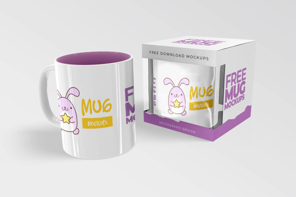 Download Mug Mockups with Box - Free Download