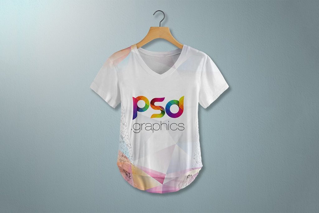 Download Woman Hanging T-shirt Mockup PSD - Free Download