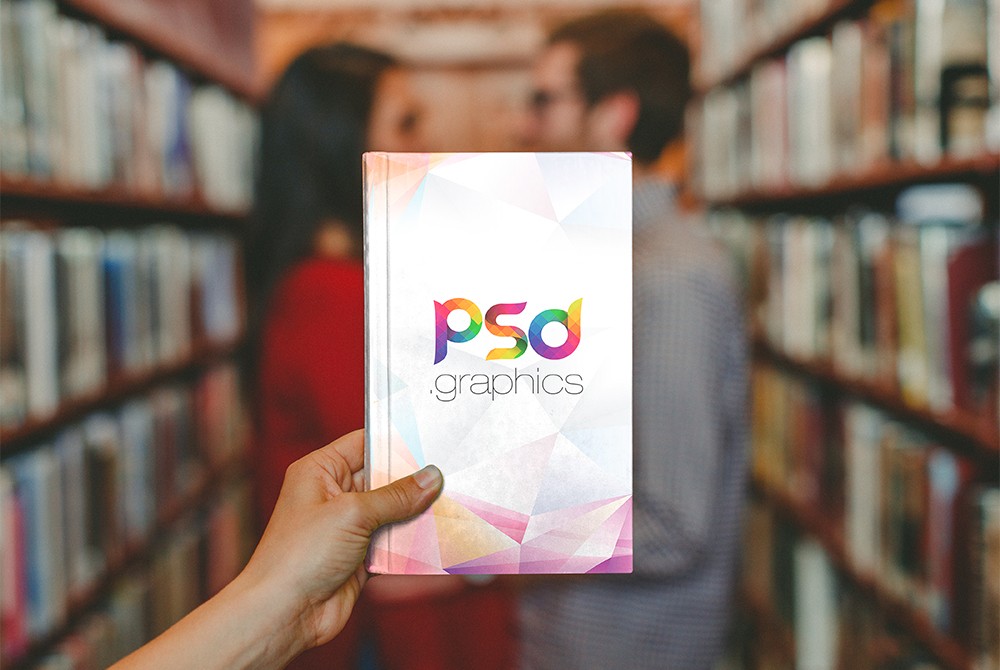 Holding Hardcover Book Mockup PSD - Free Download