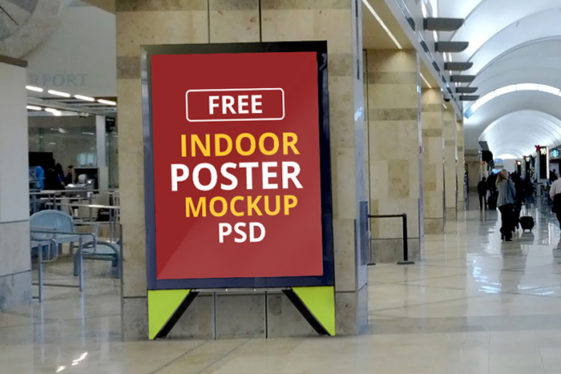 Modern Indoor Poster Mockup PSD - Smashmockup