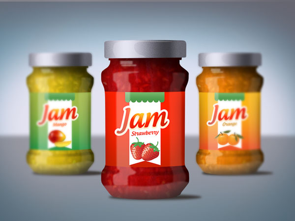 Jam Label Design Mockup Template