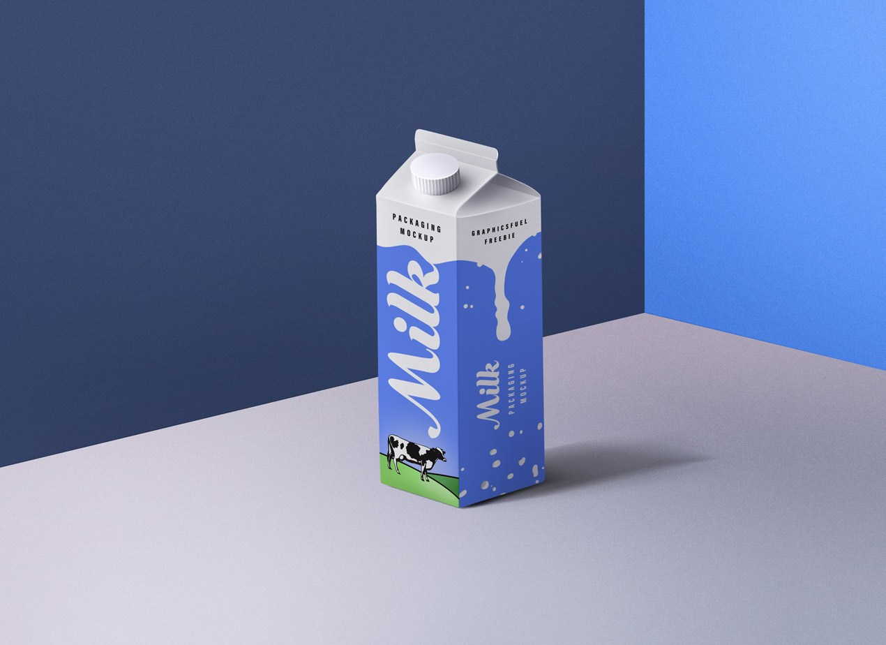 Paper Board Milk Packaging Box - Free Download