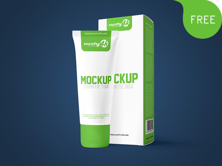 Download MockUp for Cosmetic Tube and Box - Free Download