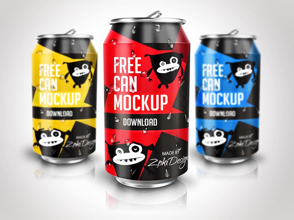 Download Pro Soda Can Mockup PSD - Free Download