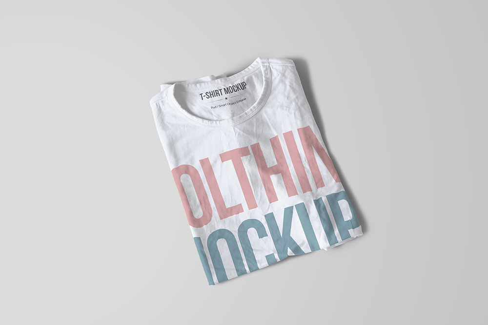 Download Folding T-shirt Mockup PSD - Free Download