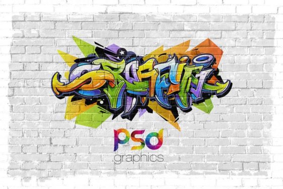 Download Wall Graffiti Mural Mockup PSD - Free Download