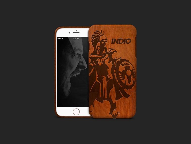 Wooden iPhone Case Mockup