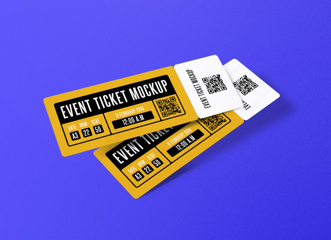 Download Event Ticket PSD Mockup - Smashmockup