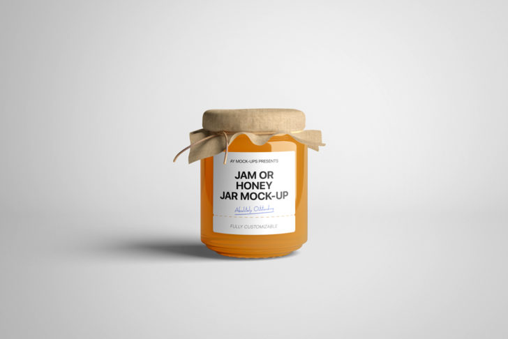 Download PSD Honey Jam Jar Mockup - Smashmockup
