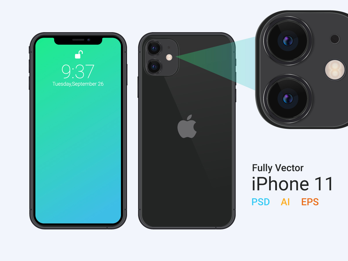 Download iPhone 11 Vector Mockup - Free Download