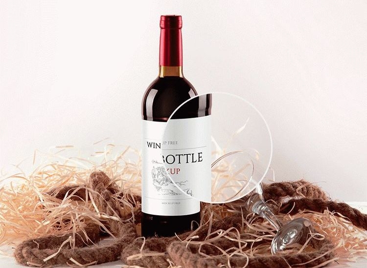 Download Wine Bottle Mockup in Realistic Look - Free Download